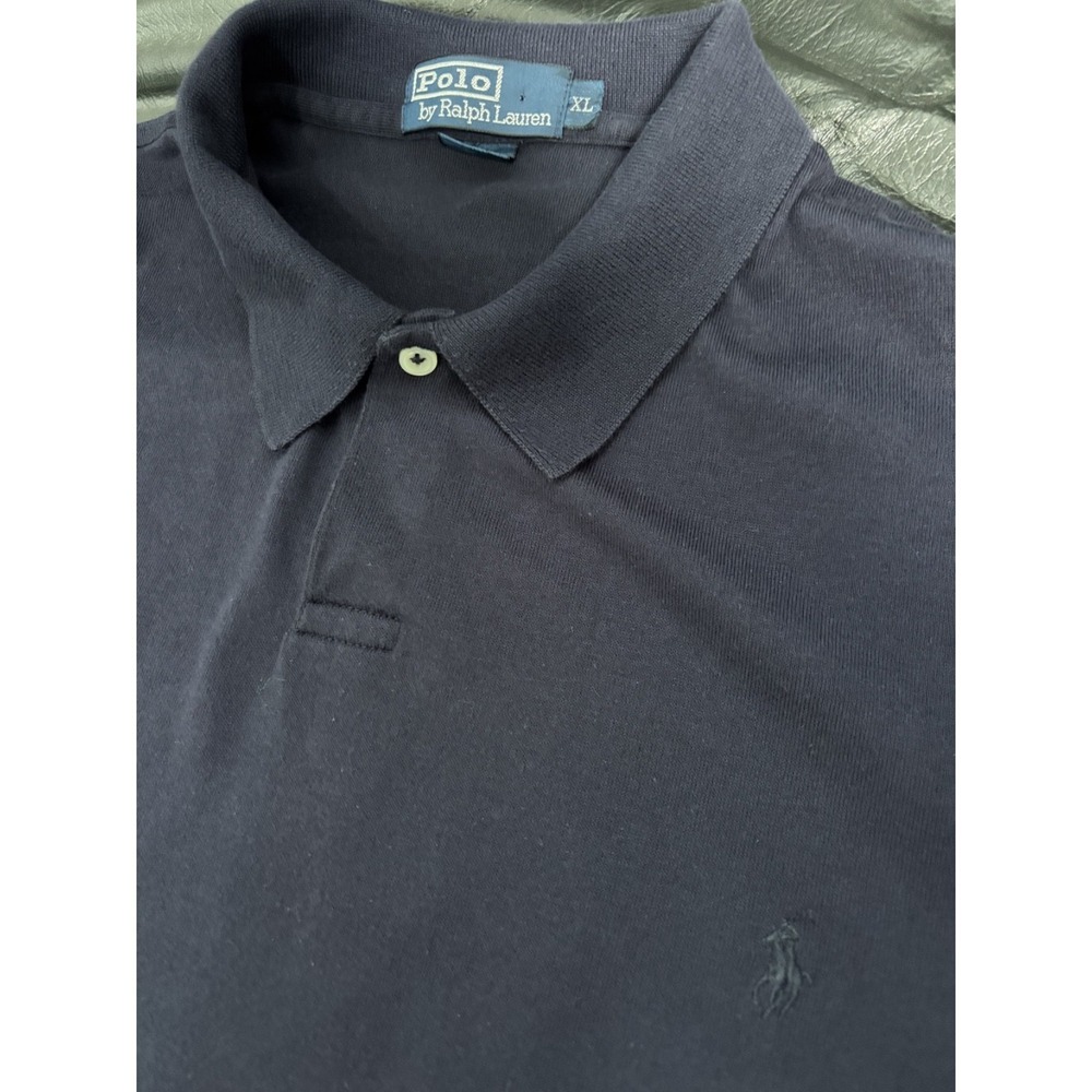 Polo Ralph Lauren Shirt Polo Long Sleeve Cotton Mens XL Dark Blue